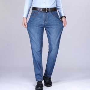 Men Business Style Slim fit Straight Jeans